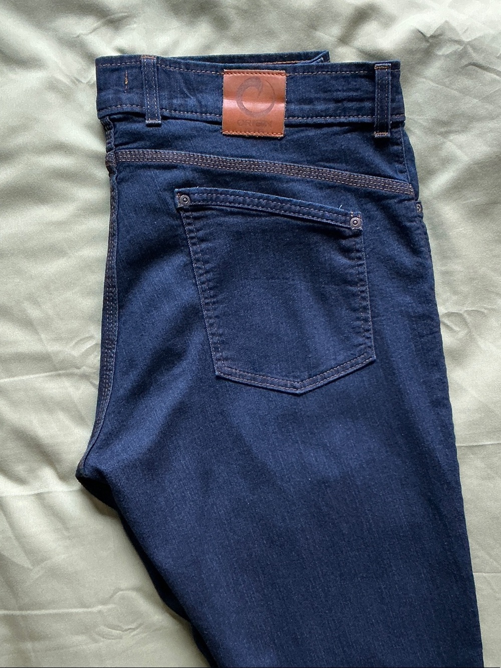 DELTA FLEX JEANS (Straight Fit) by Origin USA: Dark Wash 36x30